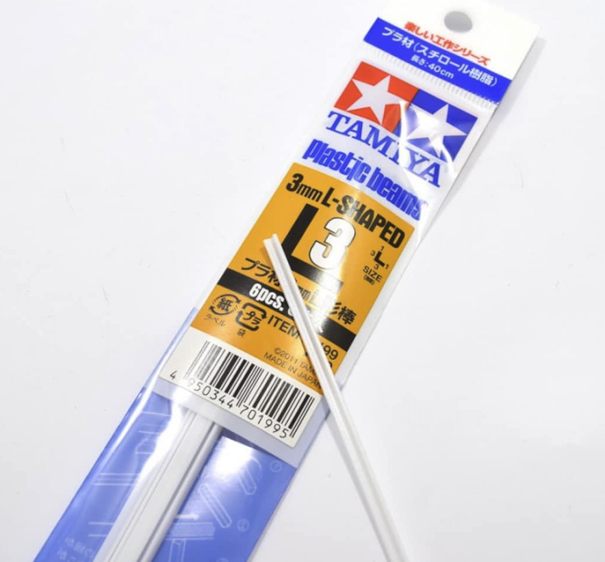 Tamiya Plastic Beams L-Shaped 3mm Length 40cm (6Pcs.) 70199 - Afbeelding 4