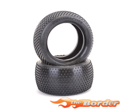 Schumacher Mini Pin 1 Blue Rear Tyre (Pair) U6819