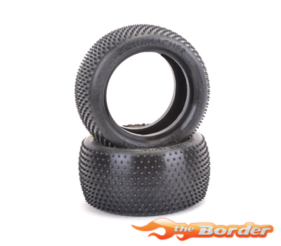 Schumacher Mini Pin 1 Silver Rear Tyre (Pair) U6820
