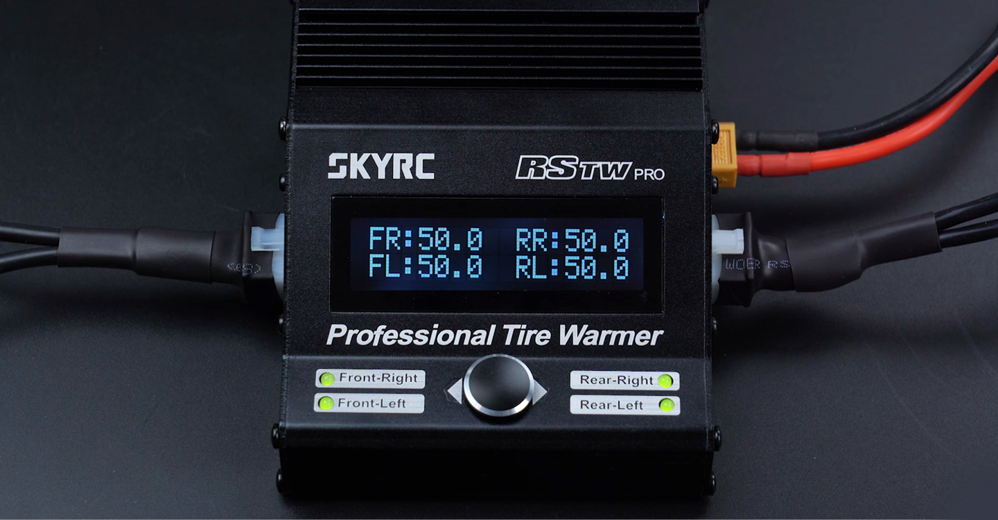 SkyRC RacingStar RSTW Pro Tire Warmers V3 for RC Car Black Edition 600064-08