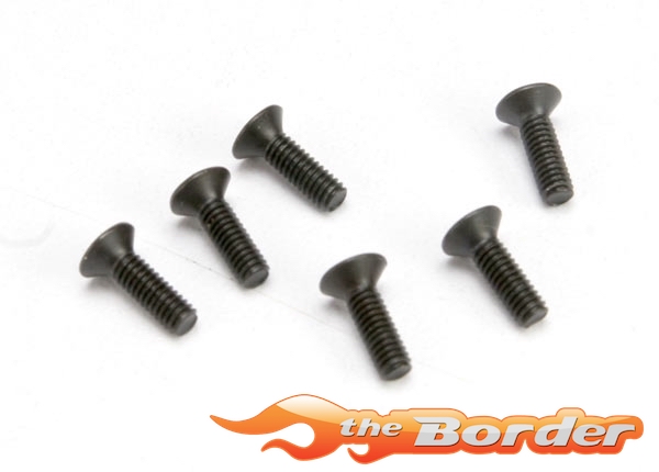 Traxxas Screws - 2.5x8 countersunk machine (hex drive) (6) 2524