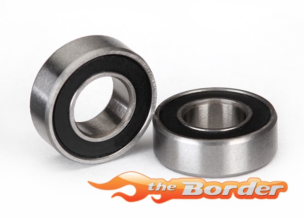 Traxxas Ball bearings black rubber sealed (6x12x4mm) (2) 5117A