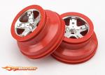 Traxxas Red Beadlock Wheels Front Slash 5874A