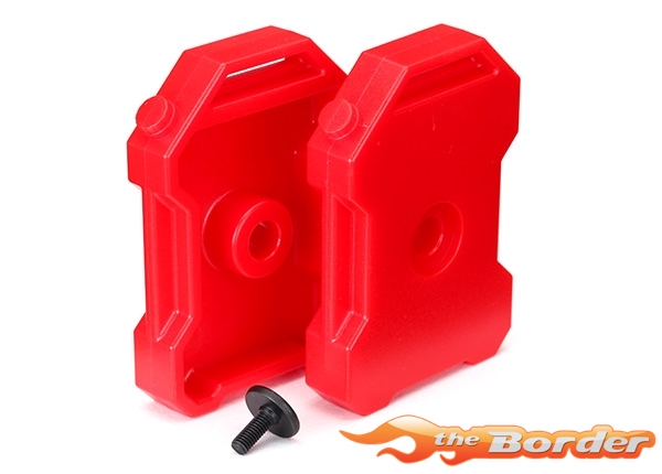 Traxxas Fuel canisters (red) (2) 3x8 FCS (1) 8022