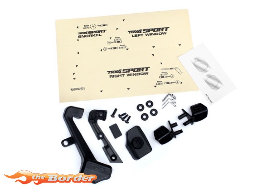 Traxxas Mirrors side (left & right)/ snorkel/ mounting hardware 8119