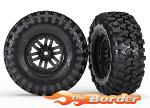Traxxas Tires and wheels glued (TRX-4 wheels Canyon Trail 1.9 tires) (2) 8272