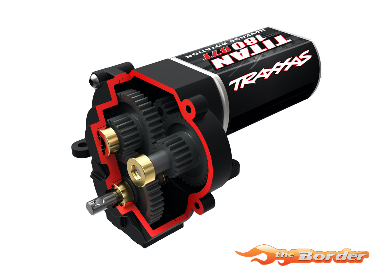 Traxxas Transmission, complete (high range (trail) gearing) (16.6:1 reduction ratio) (includes Titan 87T motor) 9791