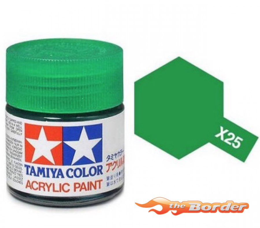 Tamiya Acrylic X-25 Clear Green Gloss 23ml 81025