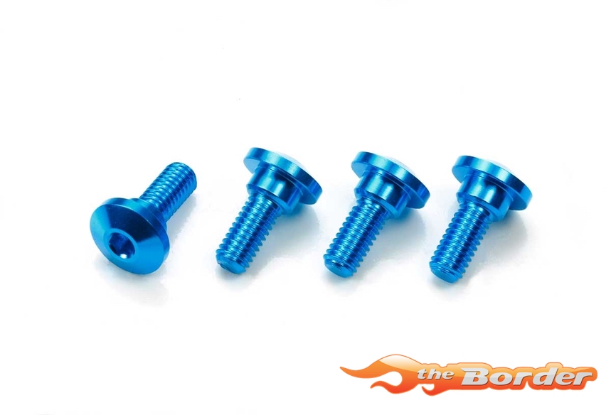 Tamiya Alu Servo Step Screws (Blue, 4pcs) 54862