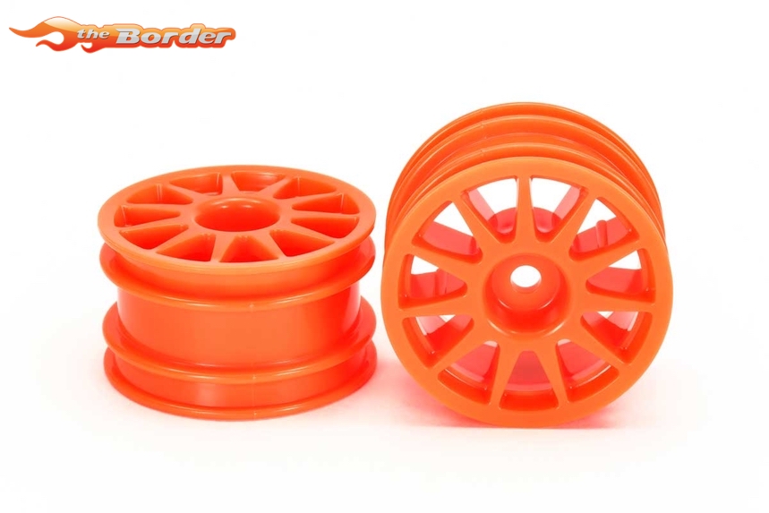 Tamiya M-Chassis 11-Spoke Wheels 2pc. Fluor Orange 54913