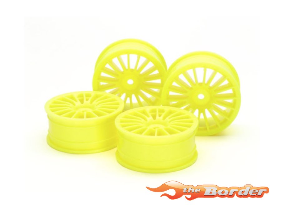 Tamiya Medium Narrow 18-Spoke Wheels Fluorescent (24mm 4Pcs.) 54852