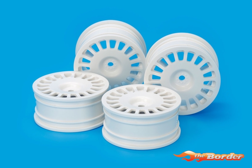 Tamiya Medium Narrow Rally Dish Wheels White (24mm 4Pcs. Offset 0) 54851