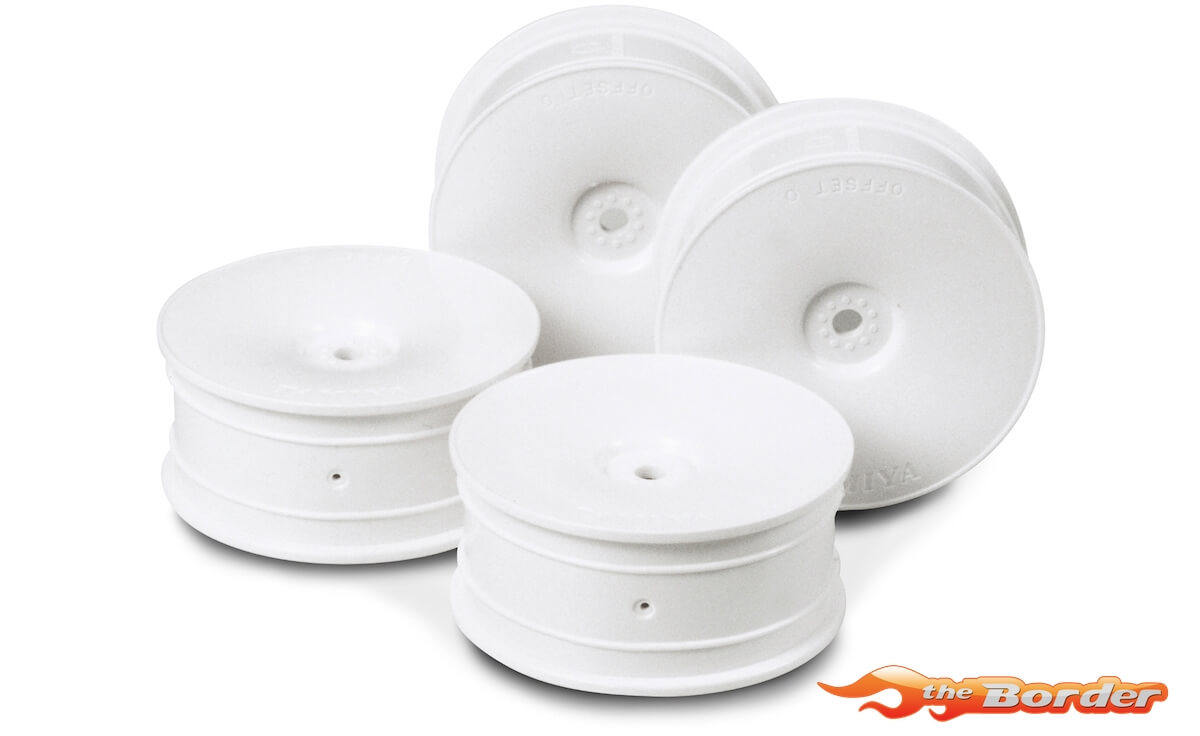 Tamiya Medium-Narrow White Dish Wheel (4) +0 Offset 53475