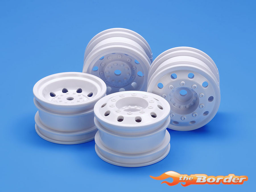 Tamiya Onroad Racing Truck Wheels (Front/Rear) White 54964