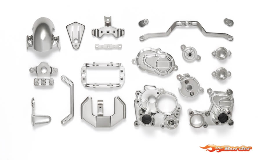 Tamiya T3-01 A Parts (Gearbox) Semi-Gloss Chrome Plated (Dancing Rider) 54821