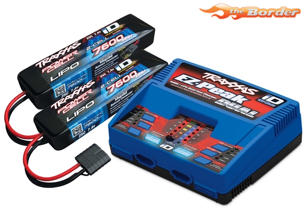Traxxas 4S LiPo & Charger Combo 2x 7600mAh 2S Battery/Charger Complete Pack 2991
