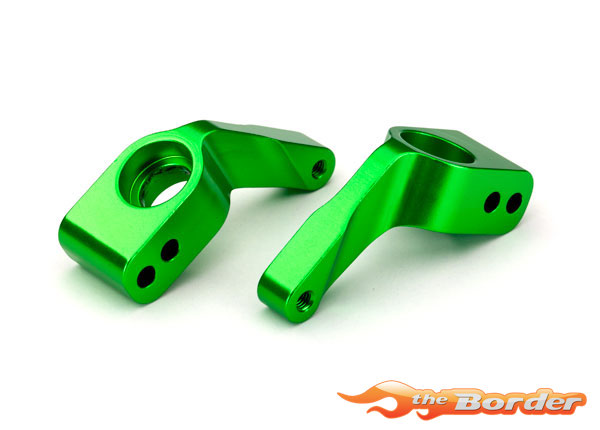 Traxxas Alum Rear Stub Axle Carriers Green 3652G