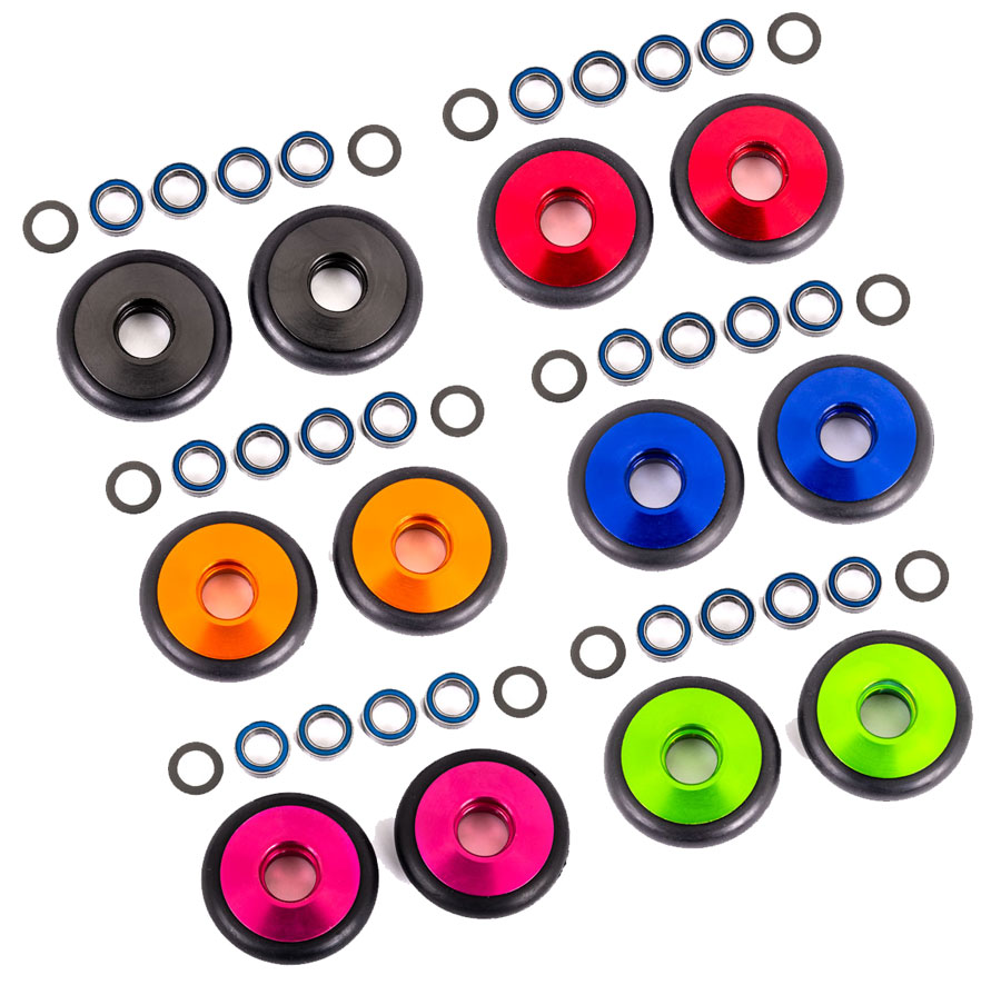 Traxxas Aluminium Wheelie Bar Wheels (Choose your Colour) 9461
