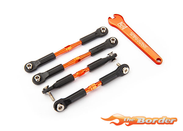 Traxxas Aluminum Turnbuckle Set (Front 39mm Rear 49mm) Orange 3741T