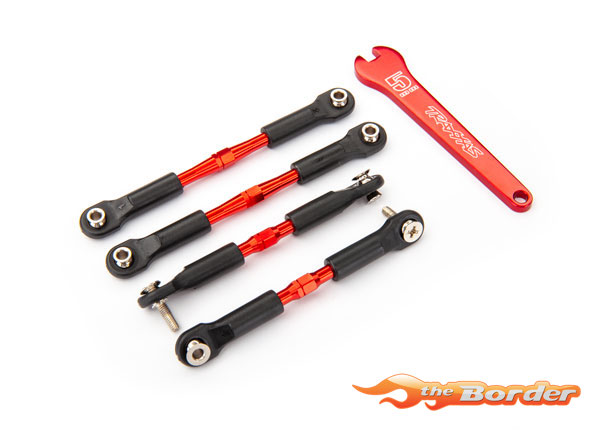 Traxxas Aluminum Turnbuckle Set (Front 39mm Rear 49mm) Red 3741X