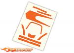 Traxxas Aton High Visibility Decals - Orange TRX7982