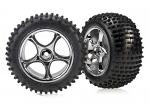 Traxxas Bandit Rear Tyres Preglued (Tracer 2.2 Silver Chrome) 2470R