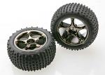 Traxxas Bandit Rear Tyres Preglued (Tracer 2.2 Black Chrome) 2470A
