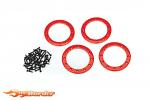 Traxxas Beadlock Rings Red (2.2") (aluminum) (4)/ 2x10 CS (48) 8168R