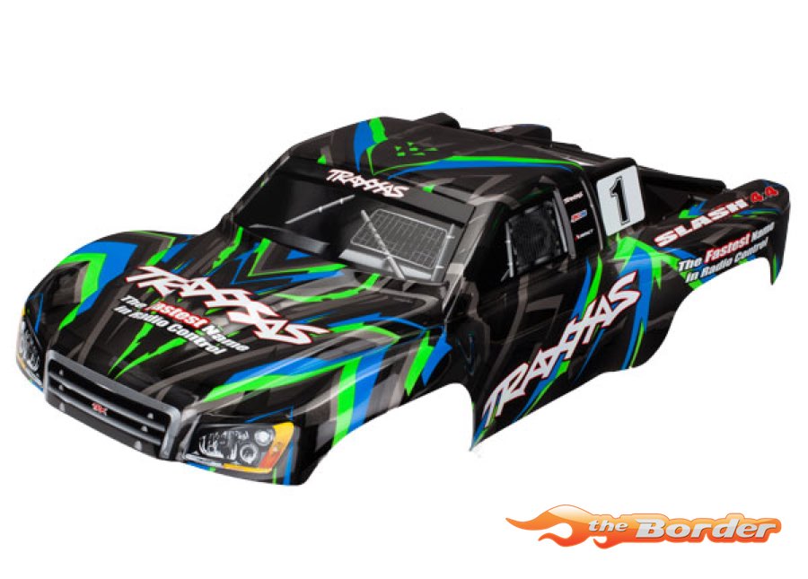 Traxxas Body Slash 4X4 green (painted decals applied) 6816G