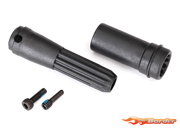 Traxxas Driveshafts, Center Front/ 4mm screw pins (2) - Unlimited Desert Racer 8556