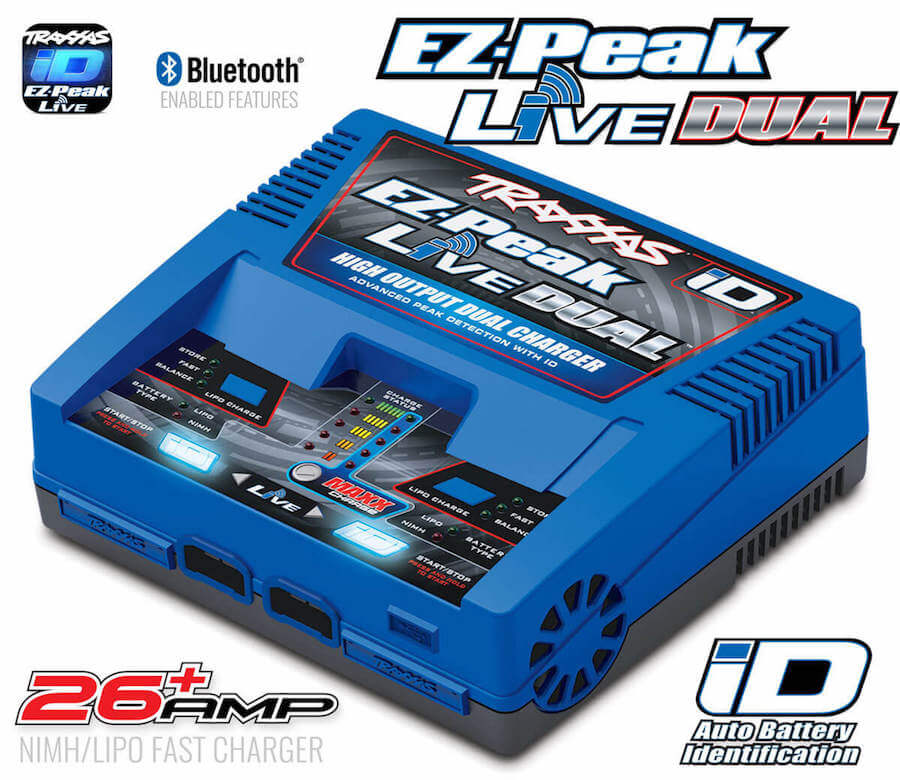 Traxxas EZ-Peak Live Duo Charger 200W - LiPo/NiMH with iD 2973