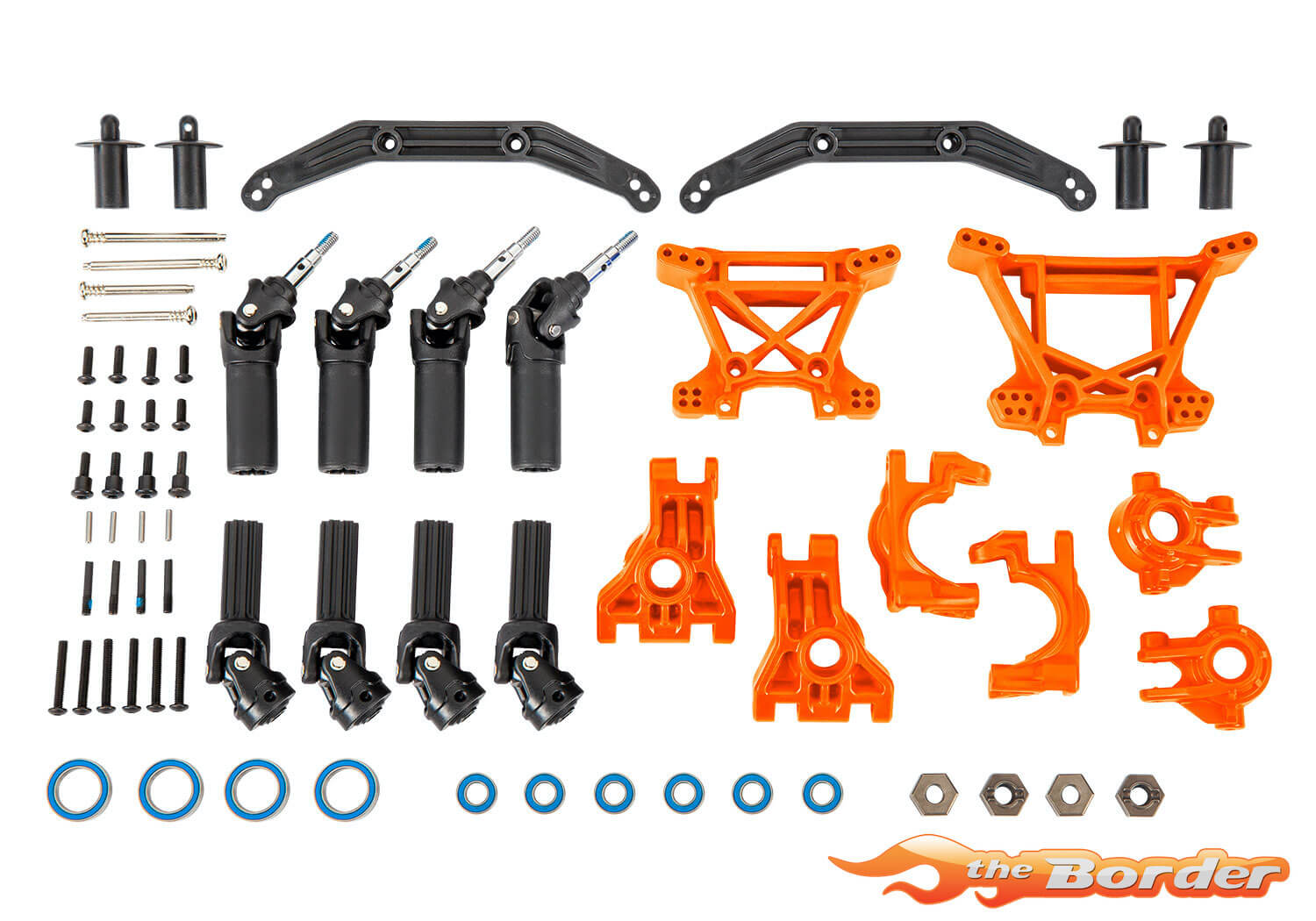 Traxxas Extreme Heavy Duty Outer Driveline & Suspension Upgrade Kit (Hoss/Rustler4x4/Slash4x4) Orange 9080T
