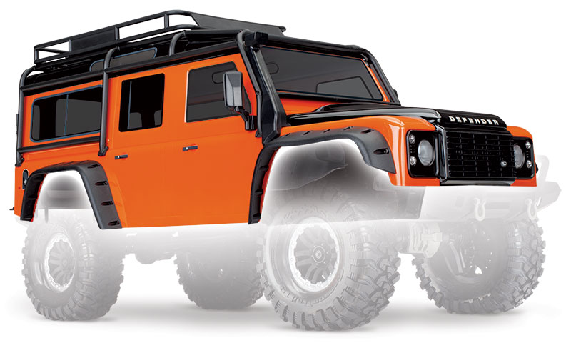 Traxxas Land Rover Defender Adventure Orange Body Set - Complete