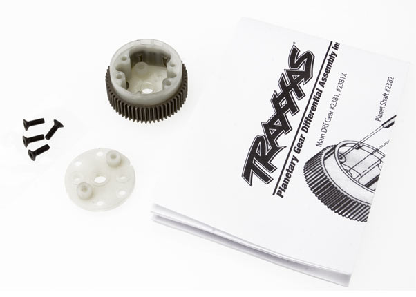 Traxxas Main Diff with steel ring gear/ side cover plate/ screws 2381X
