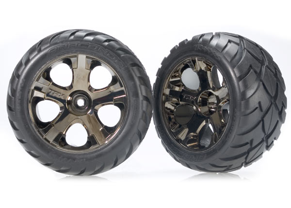Traxxas Preglued Wheels & Tyres Anaconda (All Star Black Chrome wheels) (2) TRX3776A