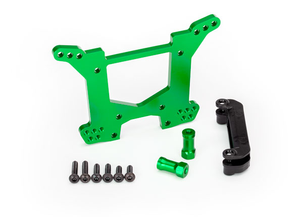 Traxxas Shock Tower Rear Rustler 4x4 Alum. (green-anodized) Body Mount Bracket 6738G