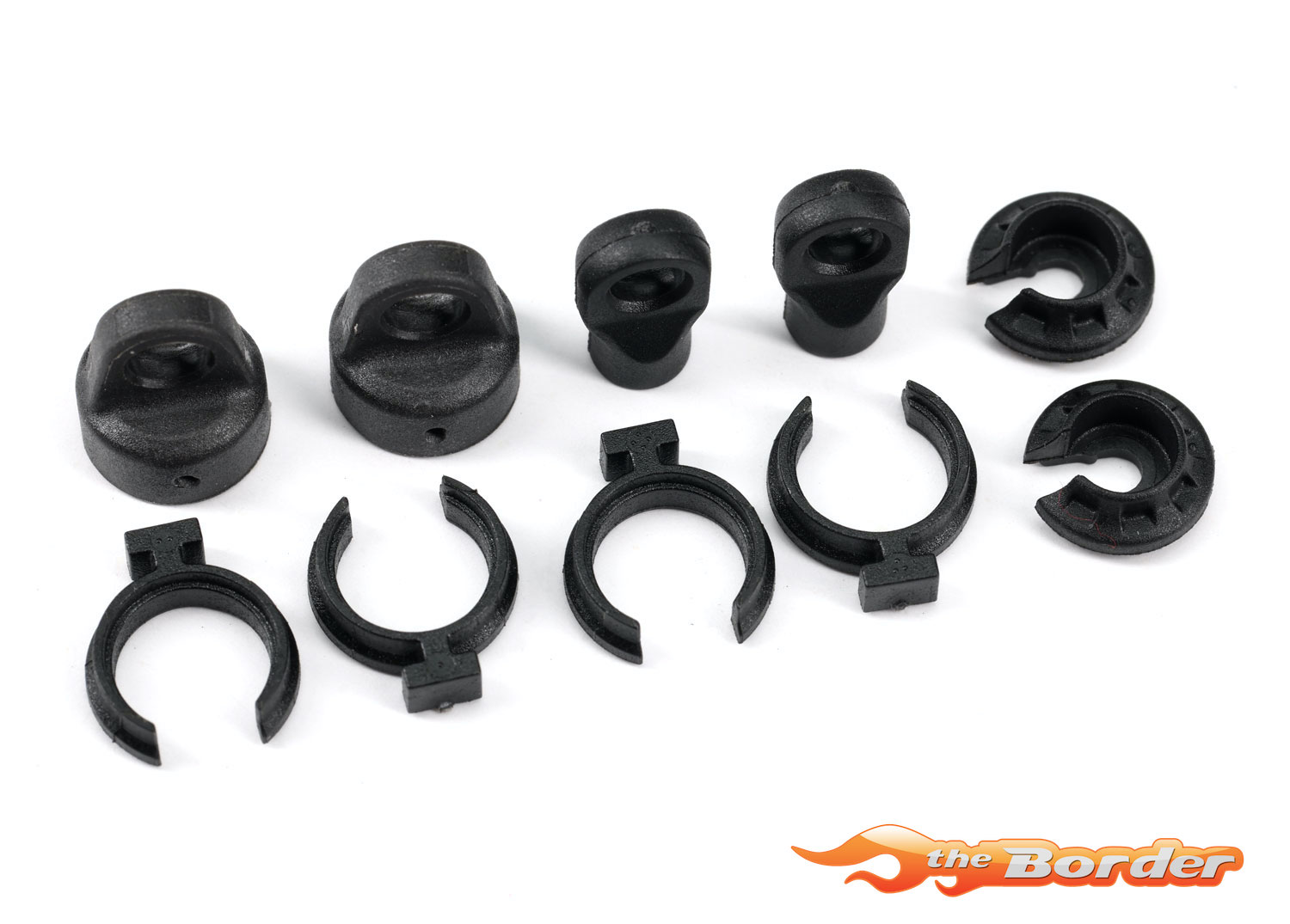 Traxxas Shock cap (2)/ spring perch (2)/ rod end (2)/ spring preload spacer (4) 9762A