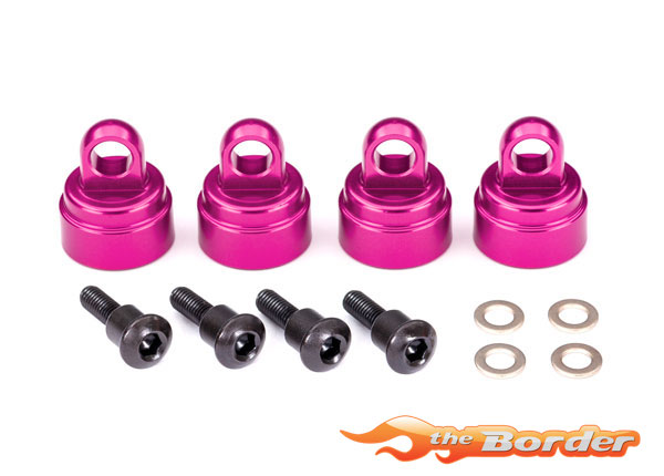 Traxxas Shock caps aluminum Pink Anodized 3767P