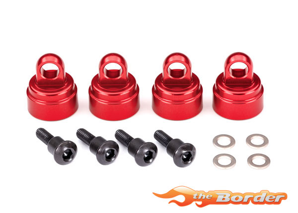 Traxxas Shock caps aluminum Red Anodized 3767X