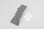 Traxxas Skidplate, front plastic (grey)/Stainless Steel plate TRX4937A