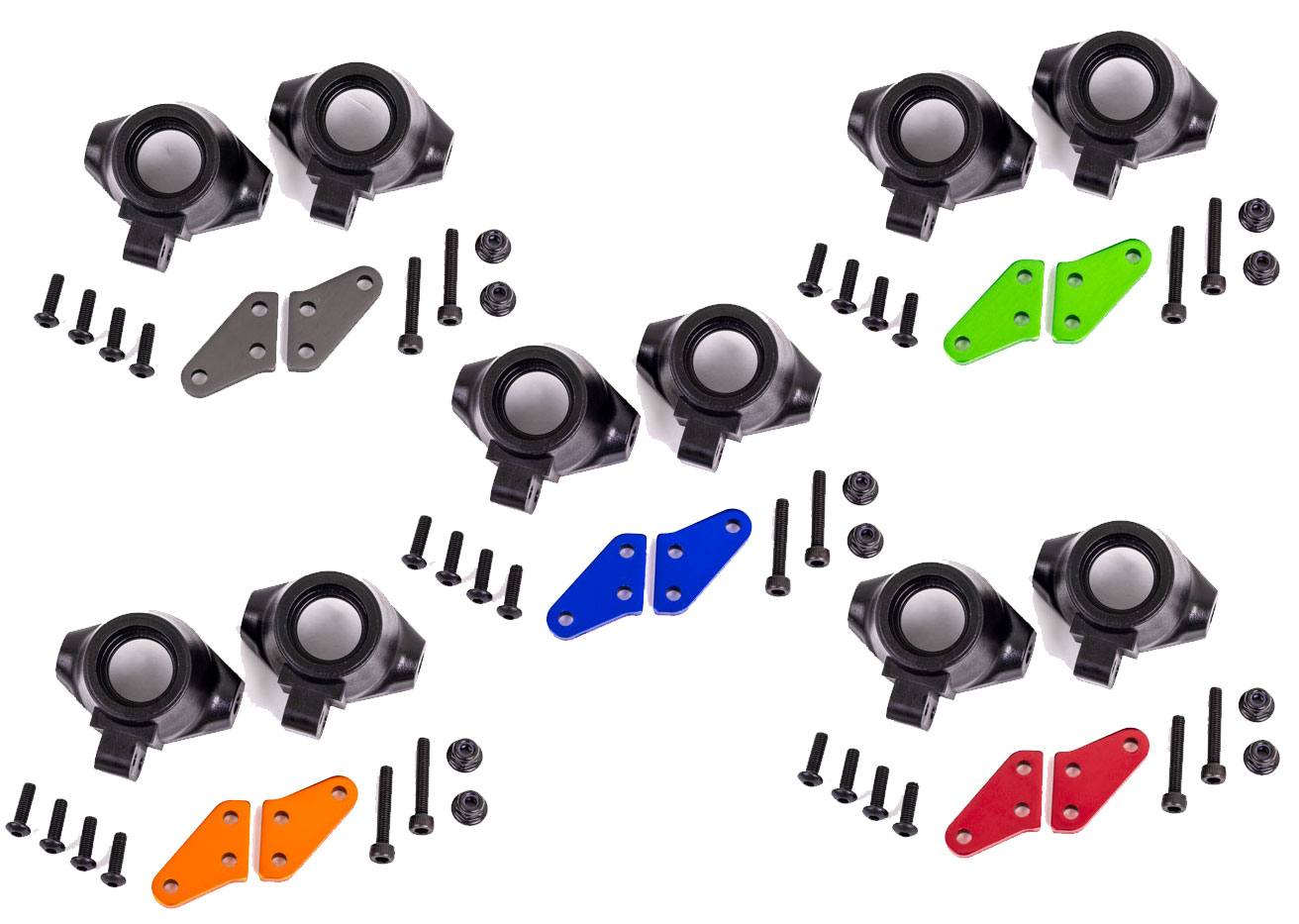 Traxxas Steering Block Arms Aluminium (Left & Right) Choose your colour (Sledge) 9637