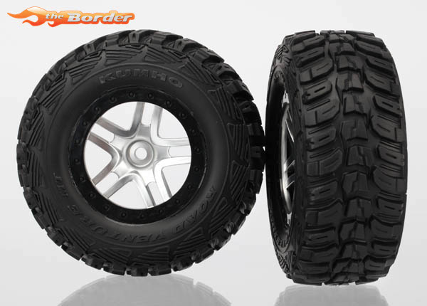 Traxxas Tire & Wheel Assy Glued S1 Compound Kumho Tires (SCT) 4WD F/R & 2WD Rear 6874