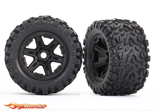 Traxxas Tires & Wheels, Assembled/Glued (Talon Tires) (2) (17mm splined) (TSM rated) 8672