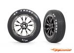 Traxxas Tires & Wheels, Assembled/Glued, Weld Black Chrome (Front, 2) 9474X