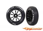 Traxxas Tires & Wheels, Assembled/Glued, Weld Gloss Black (Front, 2) 9474