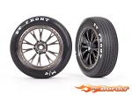 Traxxas Tires & Wheels, Assembled/Glued, Weld Satin Black (Front, 2) 9474A