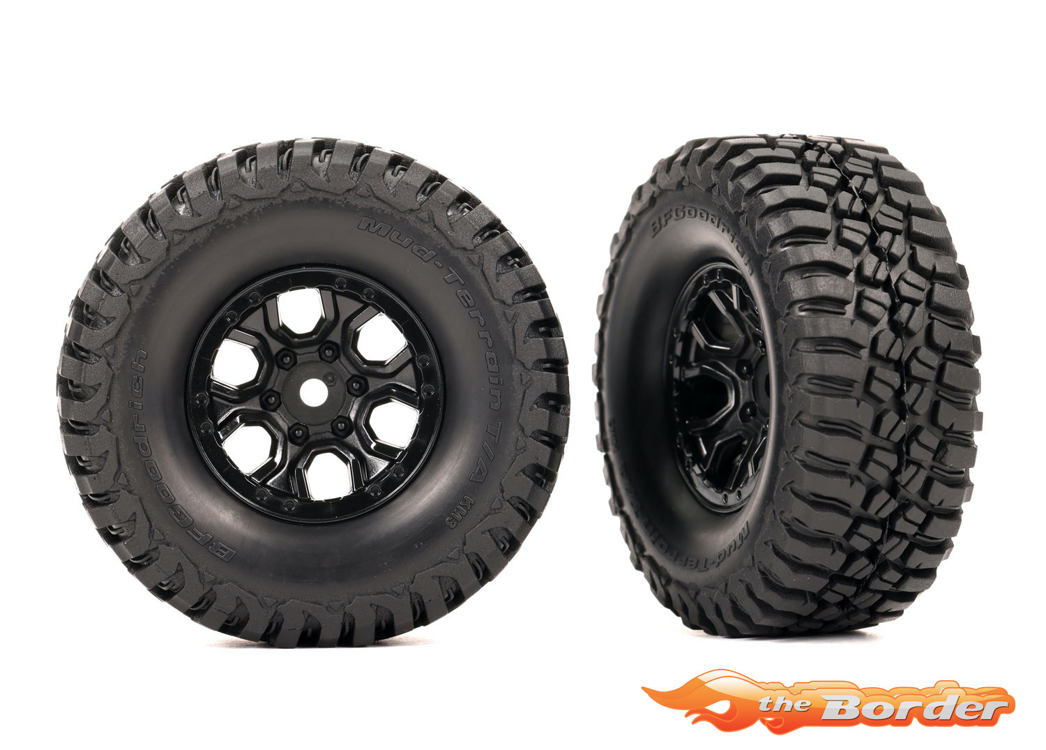 Traxxas Tires & wheels, assembled (black 1.0 wheels, BFGoodrich Mud-Terrain T/A KM3 2.2x1.0 tires) (2) (for TRX-4M) 9774