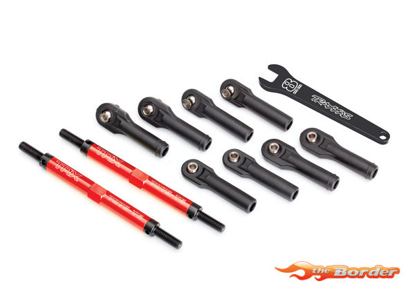 Traxxas Toe Links - Tubes Red Anodized with Rod Ends 8638R