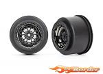 Traxxas Weld Wheels Black Chrome Rear (2) 9473X