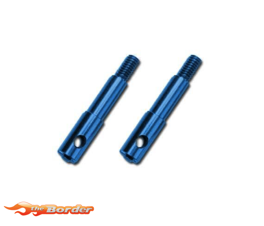 Traxxas Wheel spindles front 7075-T6 aluminum blue-anodized 5537X - Afbeelding 2
